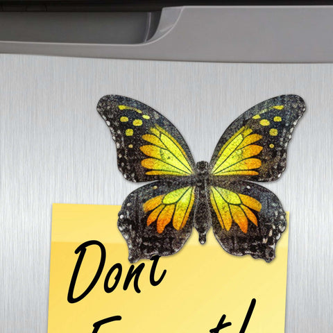 Summer Butterfly Decorative Eco Wood Magnets Set of 6 by G. Debrekht - Wildlife Decor - 8090012 - 1G - S6 - Freeyouthzbandz