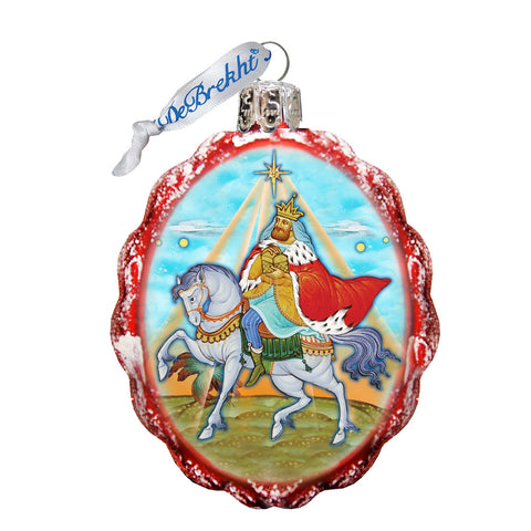 Melchior Three Kings Mercury Glass Ornament by G. DeBrekht - Nativity Holiday Decor - 772015 - Freeyouthzbandz