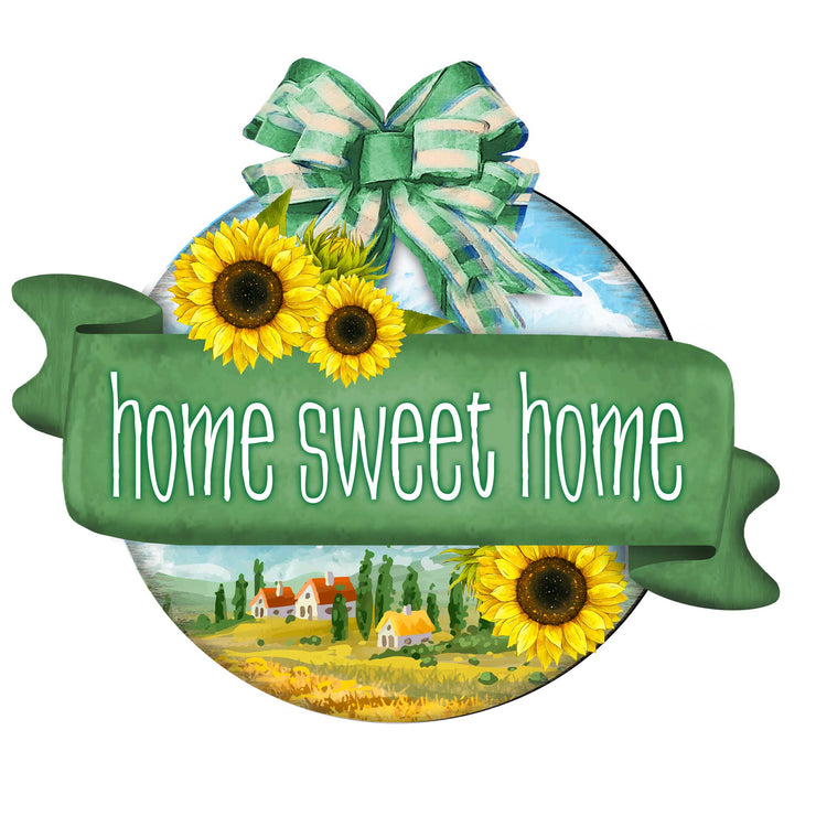 Front door welcome sign Home Sweet Home wreath Main entrance welcome sign - Wooden front porch decor - 933104H - Freeyouthzbandz