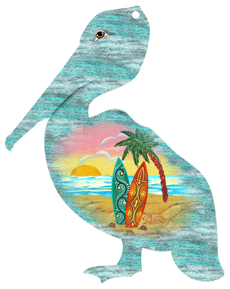 Pelican Decorative Coastal Door Decor by G. DeBrekht - Coastal Holiday Decor - 8198543H - Freeyouthzbandz