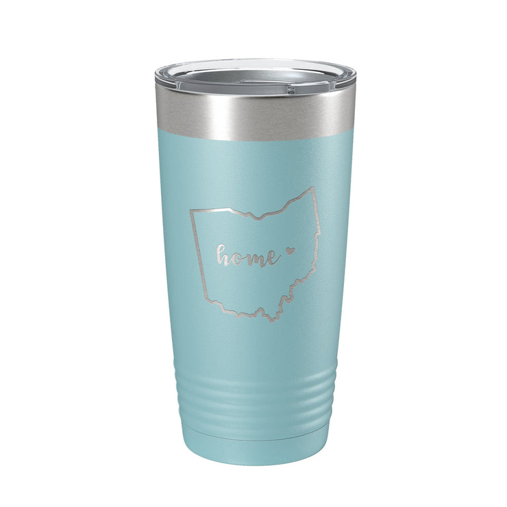Ohio Tumbler Home State Travel Mug Insulated Laser Engraved Map Coffee Cup 20 oz - Freeyouthzbandz
