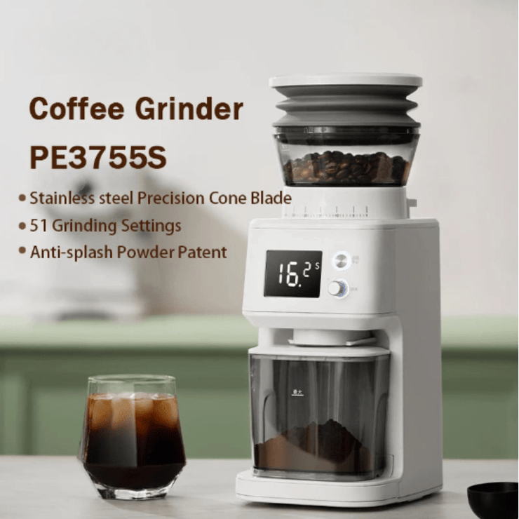 Electric Coffee Bean Grinder with 51 Precise Settings - Freeyouthzbandz