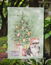 Corgi Puppy Christmas Presents and Tree Garden Flag - Freeyouthzbandz