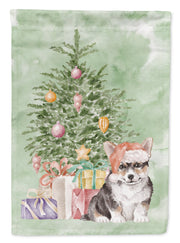 Corgi Puppy Christmas Presents and Tree Garden Flag - Freeyouthzbandz
