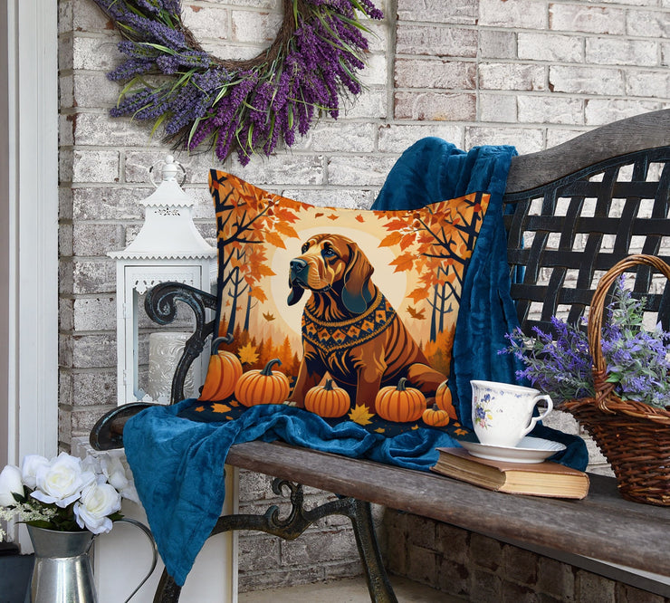 Bloodhound Fall Throw Pillow - Freeyouthzbandz