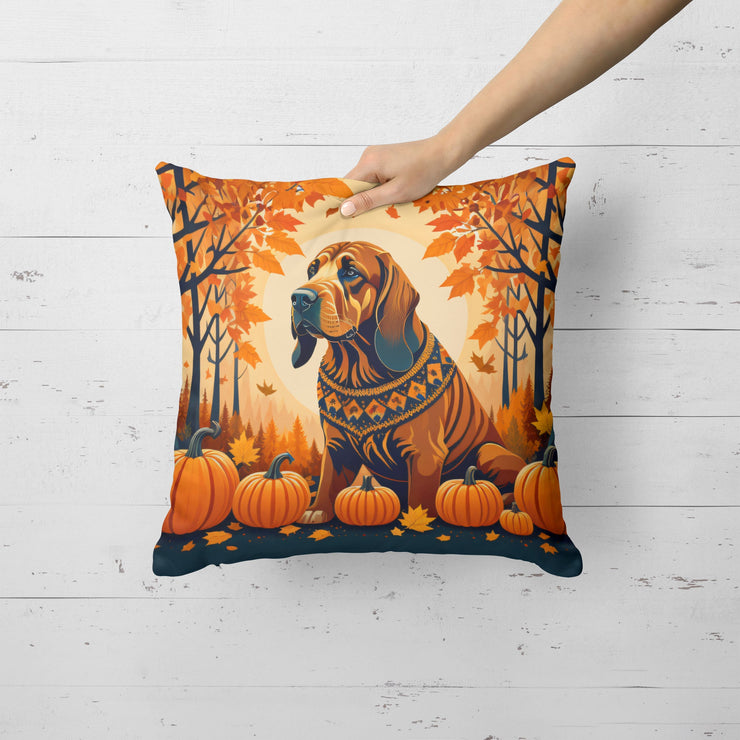 Bloodhound Fall Throw Pillow - Freeyouthzbandz