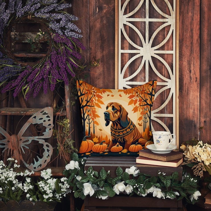 Bloodhound Fall Throw Pillow - Freeyouthzbandz