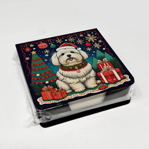 Coton De Tulear Christmas PU Leather Note Paper Holder - Freeyouthzbandz
