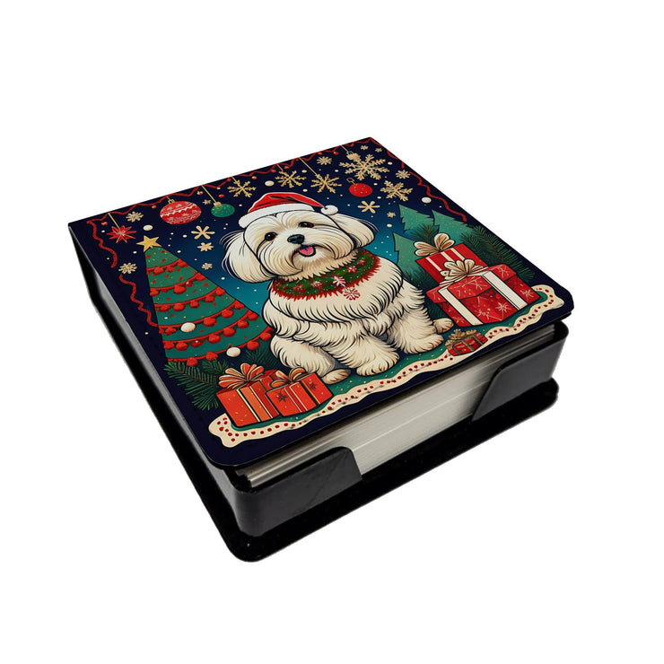 Coton De Tulear Christmas PU Leather Note Paper Holder - Freeyouthzbandz