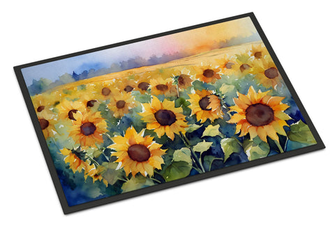 Sunflowers in Watercolor Doormat - Freeyouthzbandz