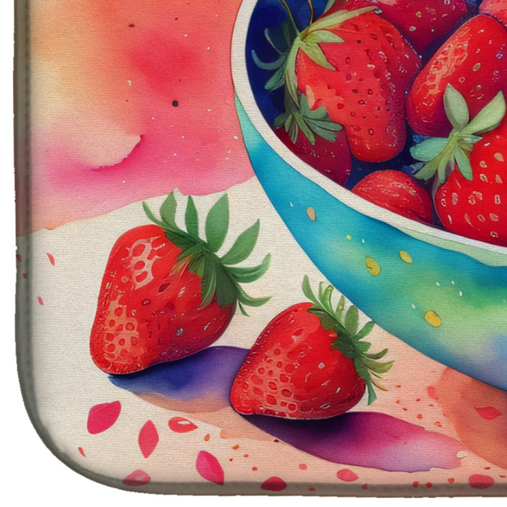 Colorful Strawberries Dish Drying Mat - Freeyouthzbandz