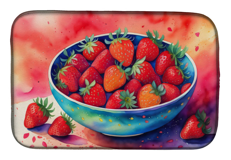 Colorful Strawberries Dish Drying Mat - Freeyouthzbandz