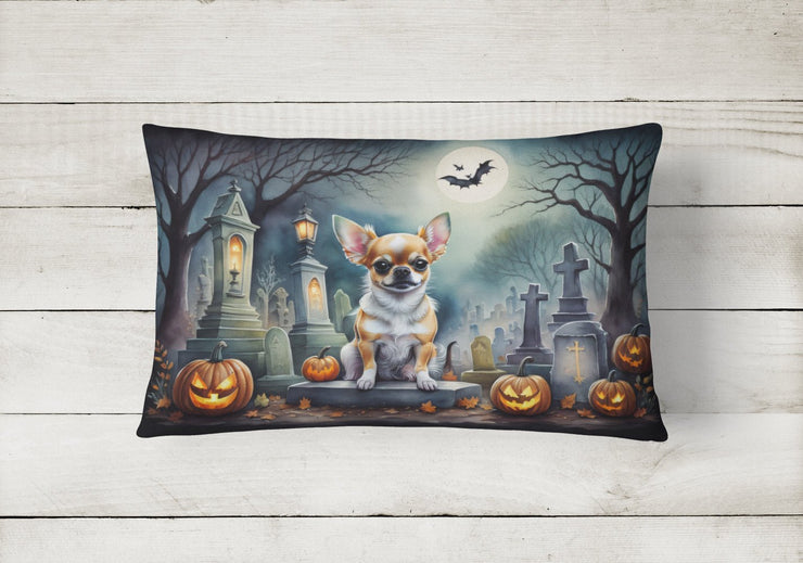 Chihuahua Spooky Halloween Throw Pillow - Freeyouthzbandz