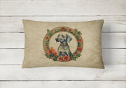 Weimaraner Christmas Flowers Throw Pillow - Freeyouthzbandz