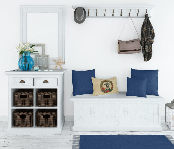 Weimaraner Christmas Flowers Throw Pillow - Freeyouthzbandz