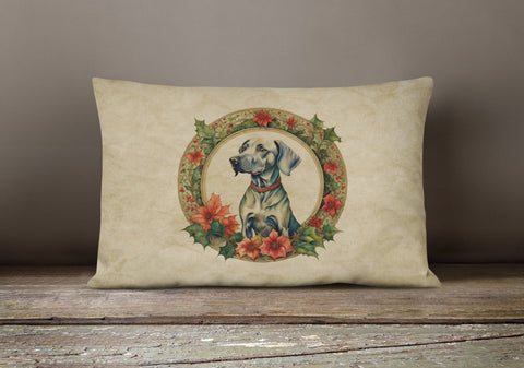 Weimaraner Christmas Flowers Throw Pillow - Freeyouthzbandz