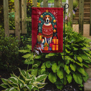 English Foxhound Holiday Christmas Garden Flag - Freeyouthzbandz