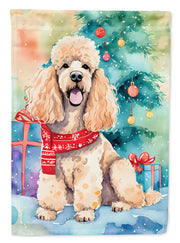 Poodle Christmas House Flag - Freeyouthzbandz