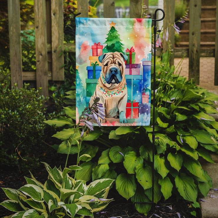 Shar Pei Christmas Garden Flag - Freeyouthzbandz