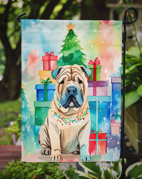 Shar Pei Christmas Garden Flag - Freeyouthzbandz