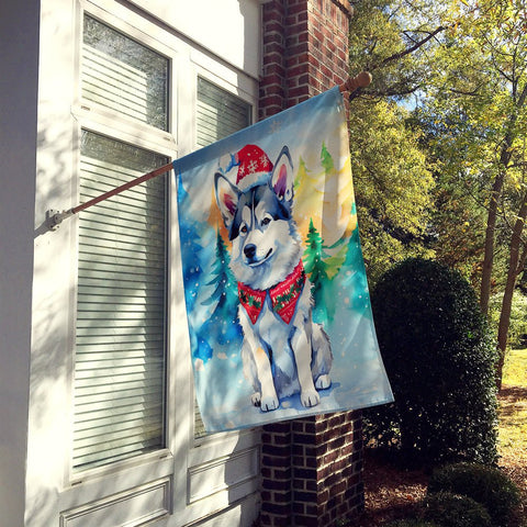 Siberian Husky Christmas House Flag - Freeyouthzbandz