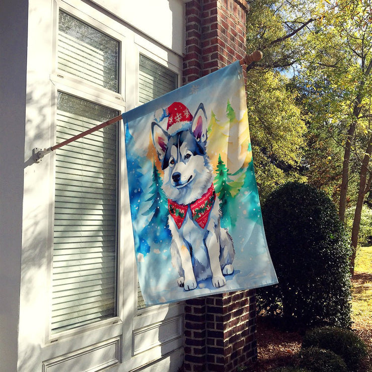Siberian Husky Christmas House Flag - Freeyouthzbandz