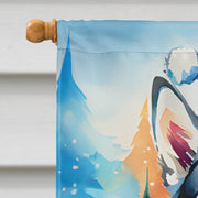Siberian Husky Christmas House Flag - Freeyouthzbandz