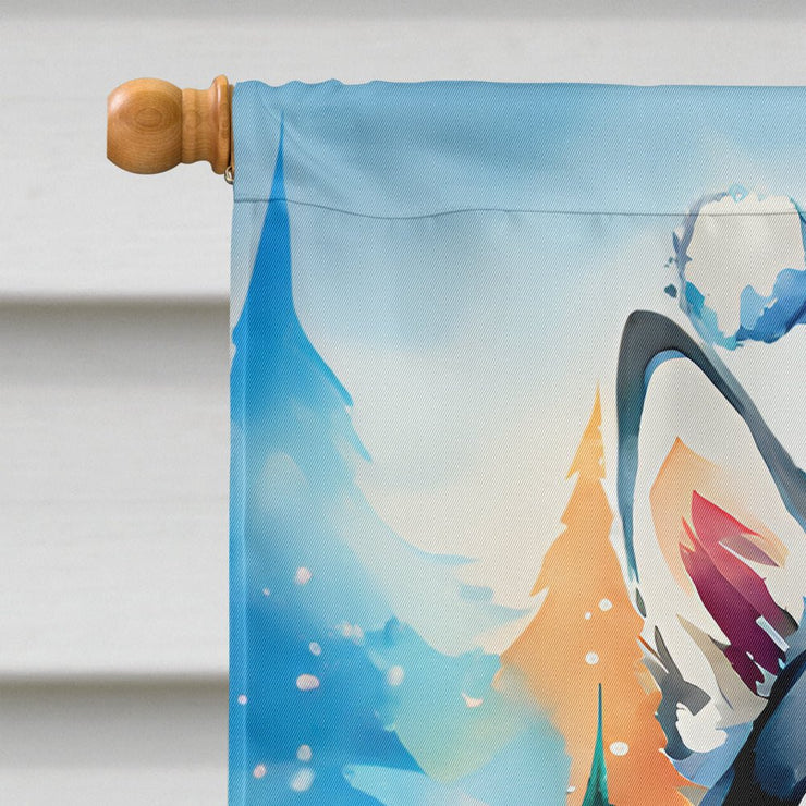Siberian Husky Christmas House Flag - Freeyouthzbandz