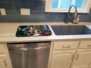 Keeshond and Santa Claus Dish Drying Mat - Freeyouthzbandz