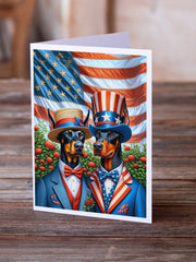 All American Doberman Pinscher Greeting Cards Pack of 8 - Freeyouthzbandz