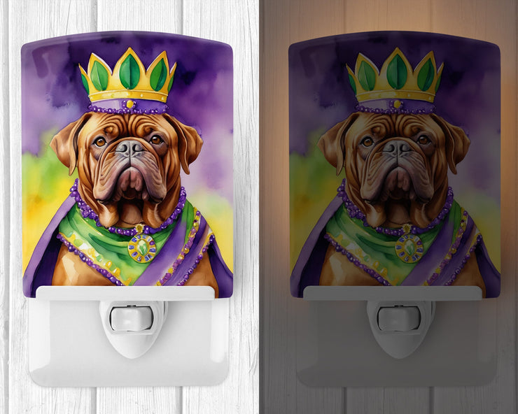 Dogue de Bordeaux King of Mardi Gras Ceramic Night Light - Freeyouthzbandz