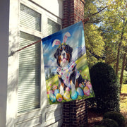 Bernese Mountain Dog Easter Egg Hunt House Flag - Freeyouthzbandz