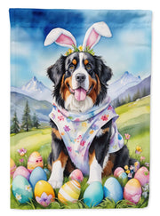 Bernese Mountain Dog Easter Egg Hunt House Flag - Freeyouthzbandz