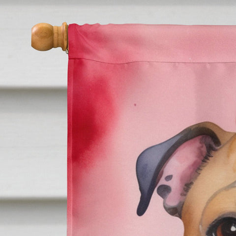English Bulldog My Valentine House Flag - Freeyouthzbandz