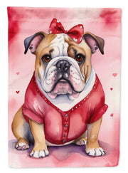 English Bulldog My Valentine House Flag - Freeyouthzbandz