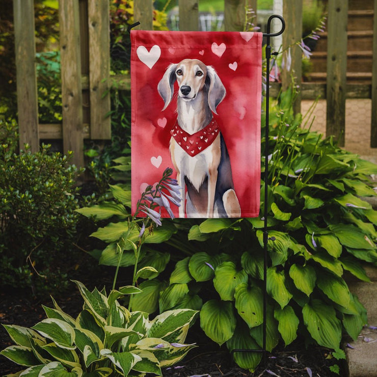 Saluki My Valentine Garden Flag - Freeyouthzbandz