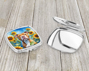 Pit Bull Terrier in Sunflowers Compact Mirror - Freeyouthzbandz