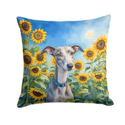 Whippet in Sunflowers Throw Pillow - Freeyouthzbandz