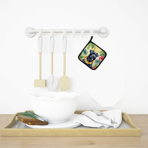 Giant Schnauzer Luau Pair of Pot Holders - Freeyouthzbandz