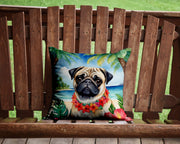 Pug Luau Throw Pillow - Freeyouthzbandz