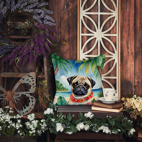 Pug Luau Throw Pillow - Freeyouthzbandz