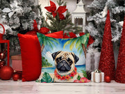 Pug Luau Throw Pillow - Freeyouthzbandz