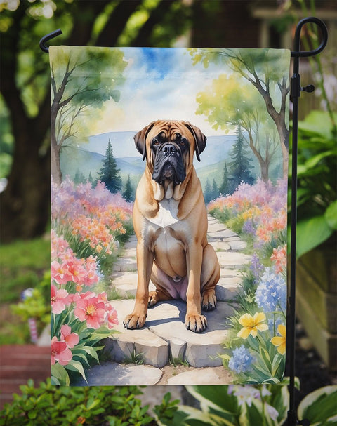 Bullmastiff Spring Path Garden Flag - Freeyouthzbandz