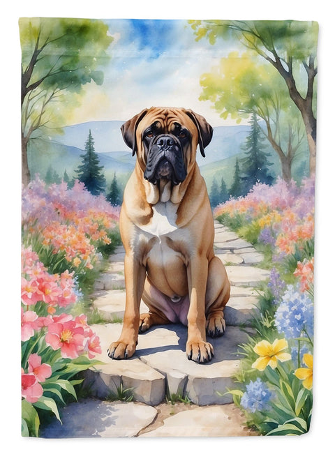 Bullmastiff Spring Path Garden Flag - Freeyouthzbandz