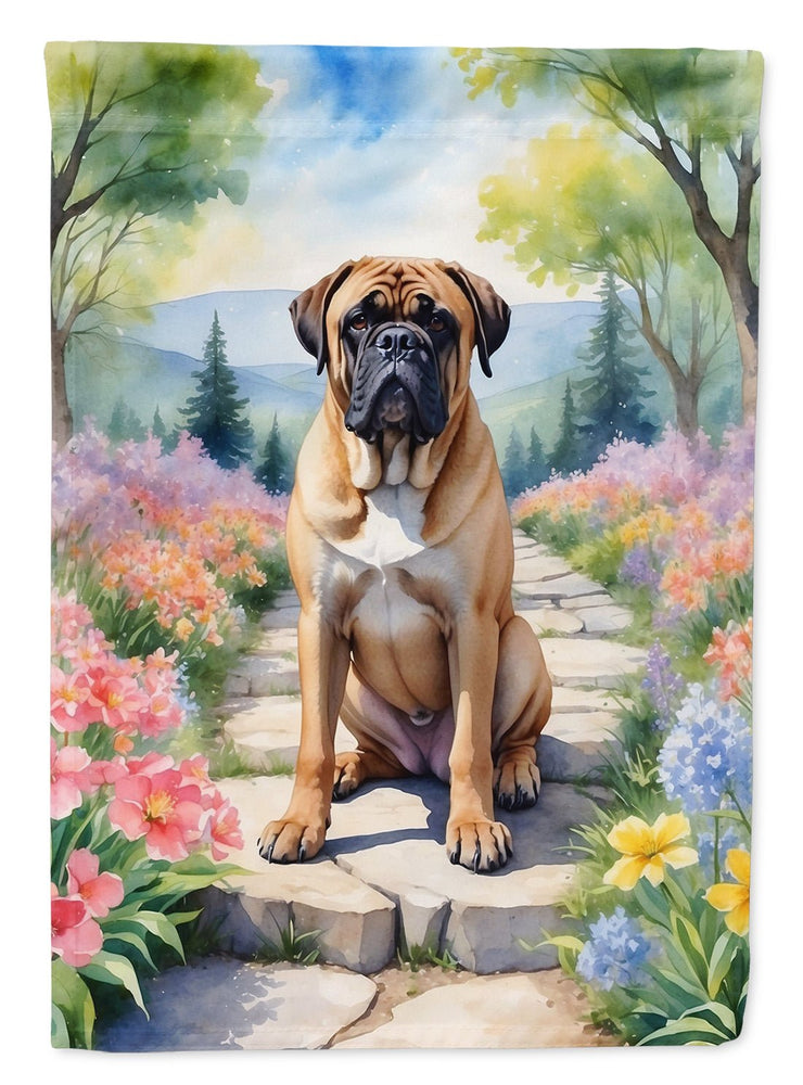 Bullmastiff Spring Path Garden Flag - Freeyouthzbandz