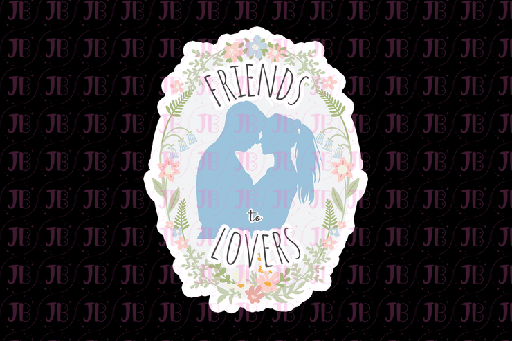 Friends to Lovers Trope Weatherproof Vinyl Sticker - Freeyouthzbandz