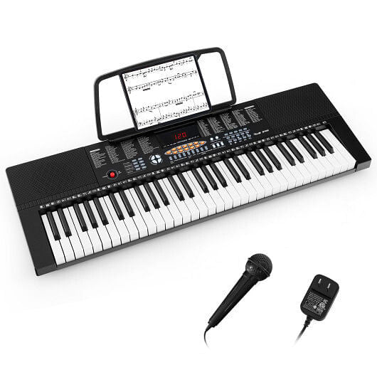 61 - Key Electronic Keyboard Piano with 3 Teaching Modes LED Display and Dual Keyboard - Freeyouthzbandz