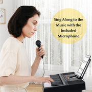 61 - Key Electronic Keyboard Piano with 3 Teaching Modes LED Display and Dual Keyboard - Freeyouthzbandz