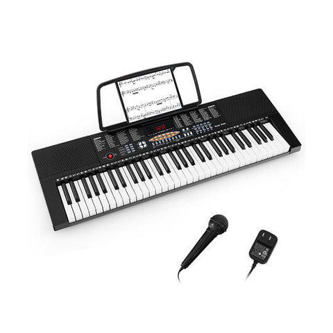 61 - Key Electronic Keyboard Piano with 3 Teaching Modes LED Display and Dual Keyboard - Freeyouthzbandz