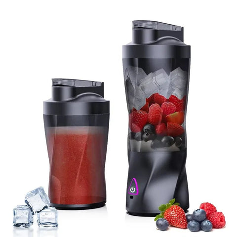 700ML Portable Electric Juice Cup High Powered USB Blender Black - Freeyouthzbandz